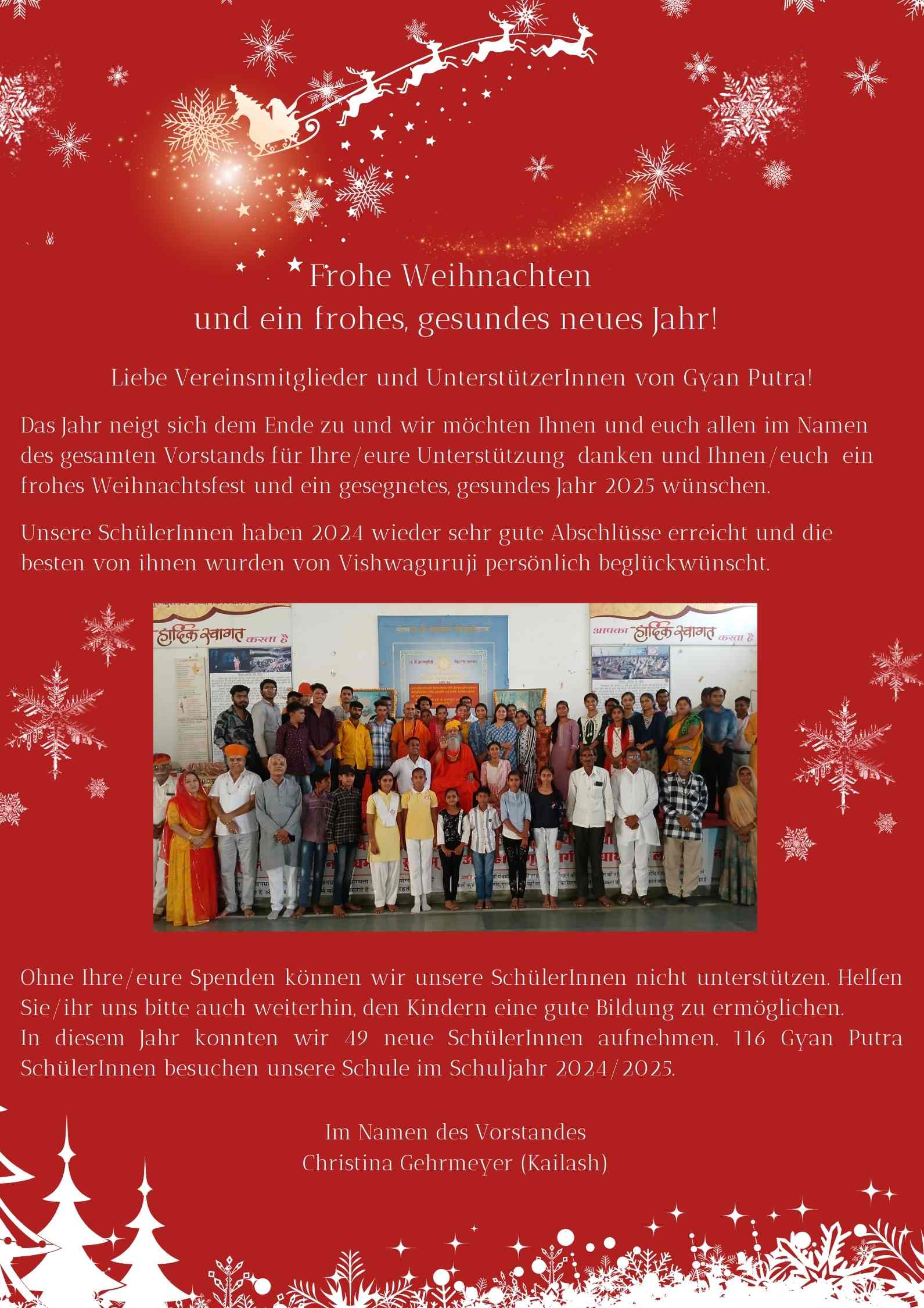  Weihnachtsbrief deutsch 2024